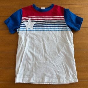 Hanna Anderson Boy Red, White, & Blue w/ Star Short Sleeve T-Shirt Sz140 cm (10)